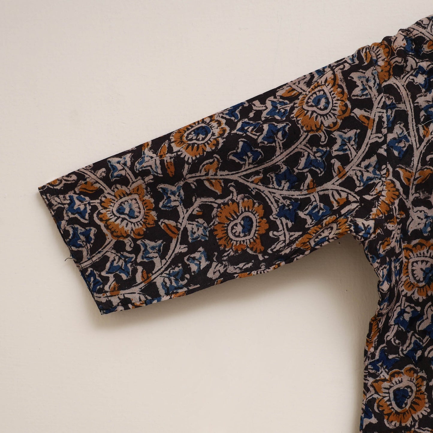 Black - girls kalamkari pure cotton kurta set (2-6 years)