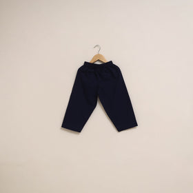 Black - girls kalamkari pure cotton kurta set (2-6 years)