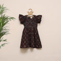 Girls pure cotton ajrakh hand block print frock dress (2-3