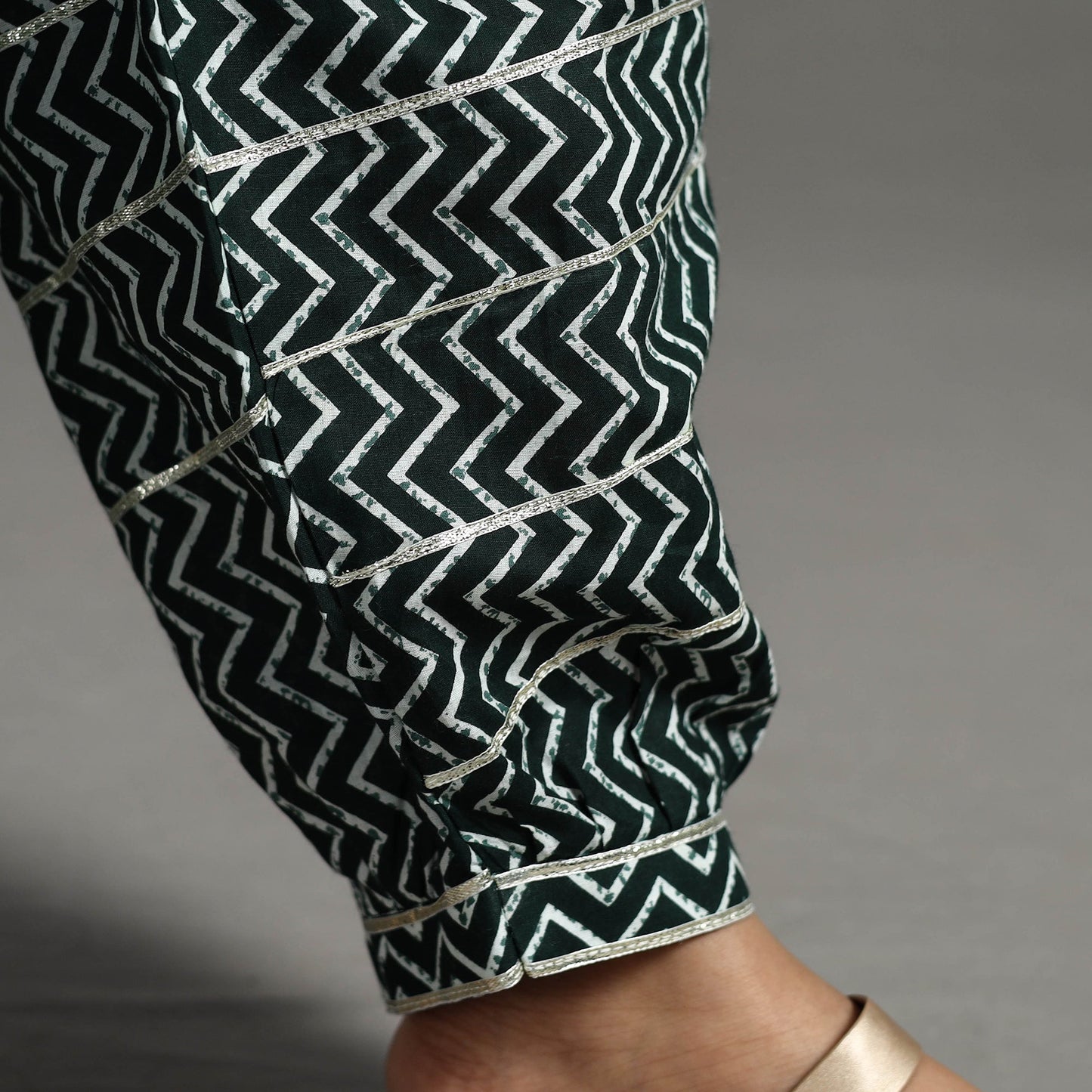 Buy Black Gota Work Cotton Jaipur Afghani Salwar