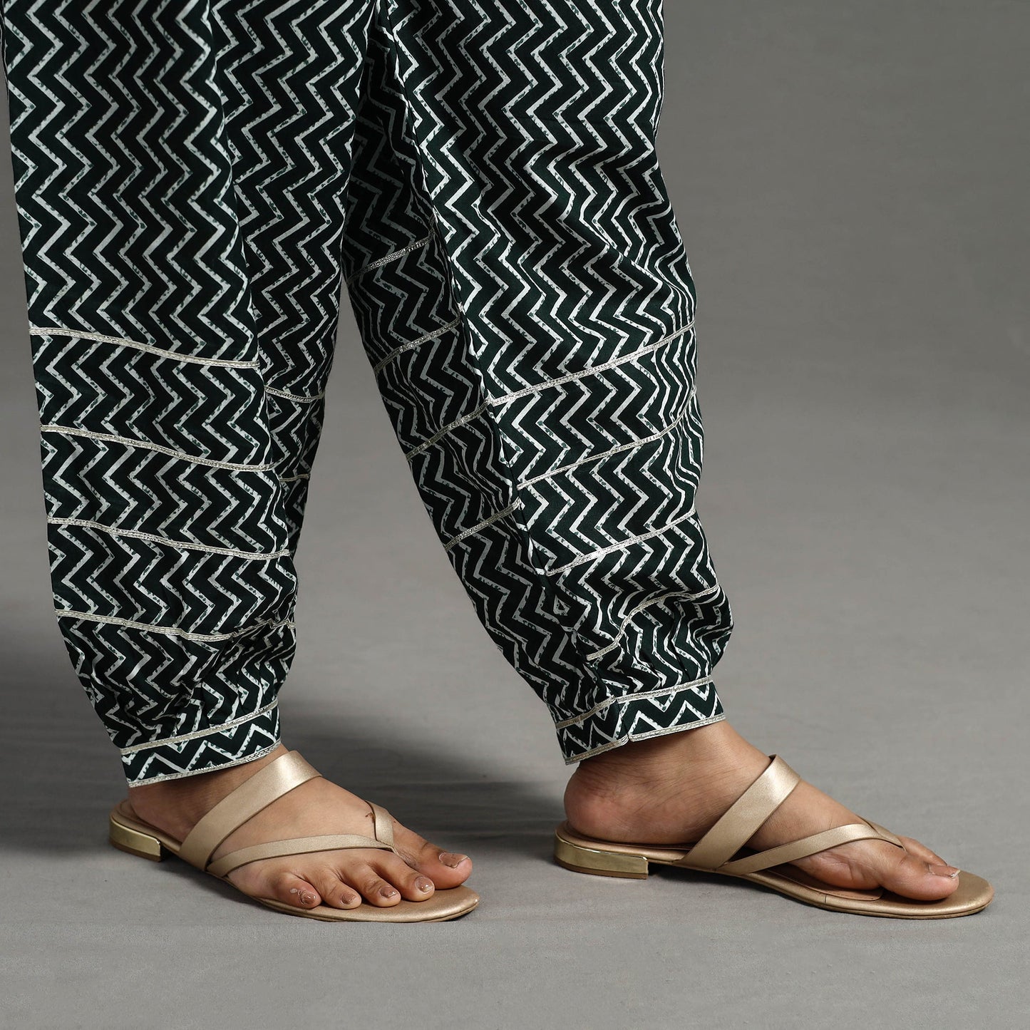 Buy Black Gota Work Cotton Jaipur Afghani Salwar