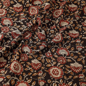 Black Traditional Bagru Print Fabric from Rajasthan