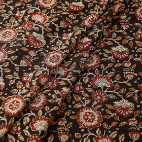 Black Traditional Bagru Print Fabric from Rajasthan