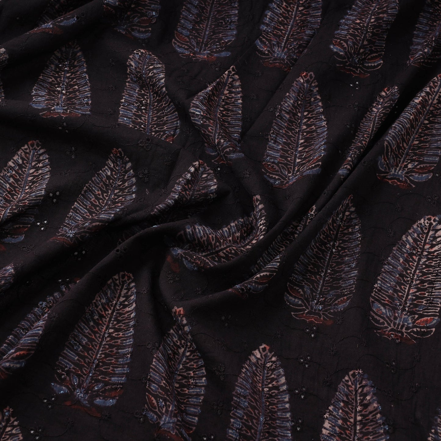 Hakoba natural dyed cotton fabric 17 - handcrafted