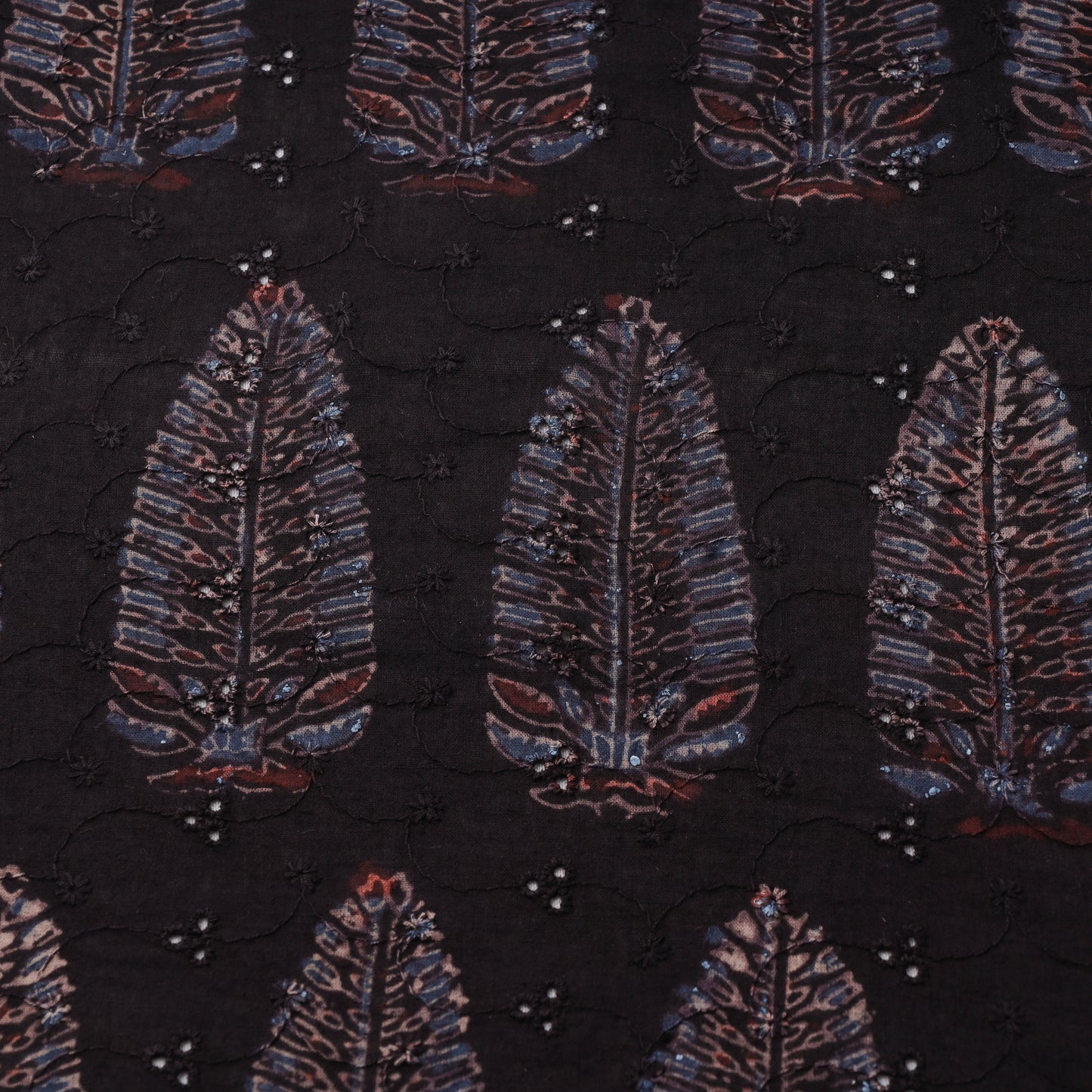 Hakoba natural dyed cotton fabric 17 - handcrafted