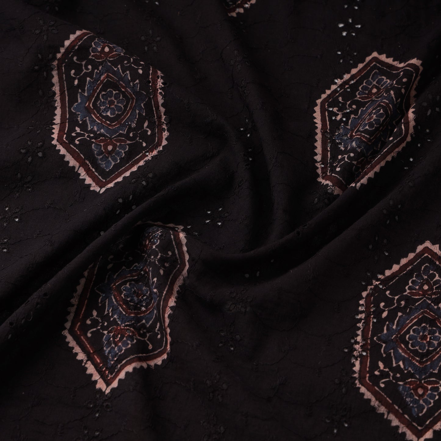 Hakoba natural dyed cotton fabric 25 - handcrafted