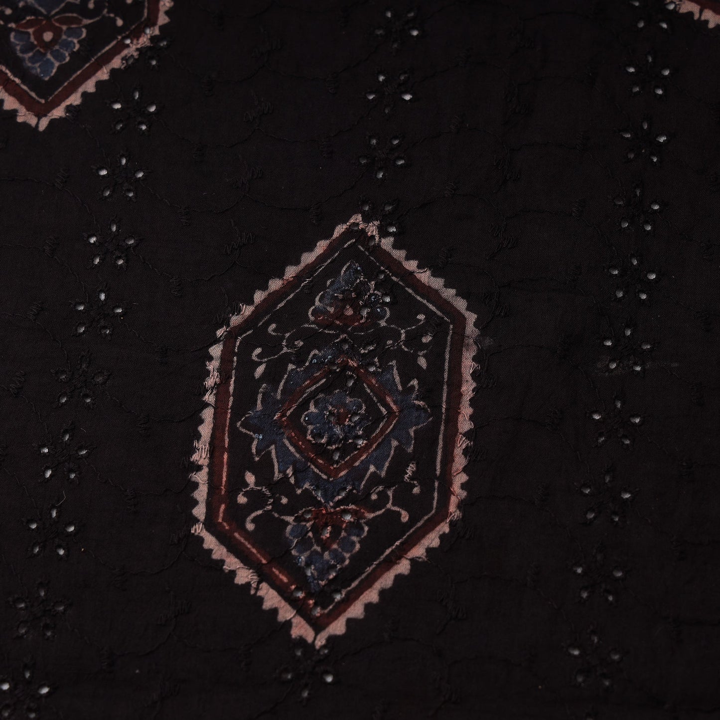 Hakoba natural dyed cotton fabric 25 - handcrafted