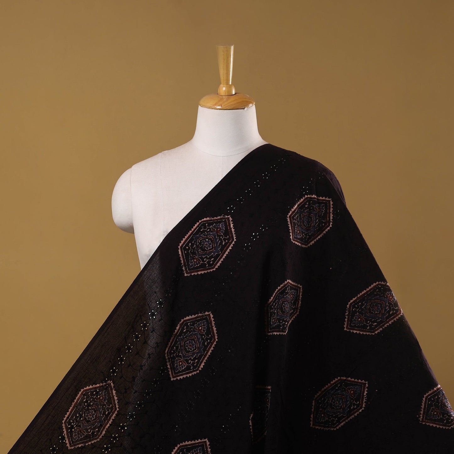 Hakoba natural dyed cotton fabric 25 - handcrafted