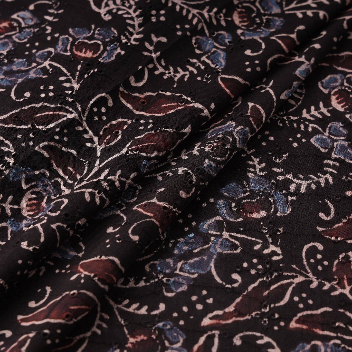 Hakoba natural dyed cotton fabric 39 - handcrafted