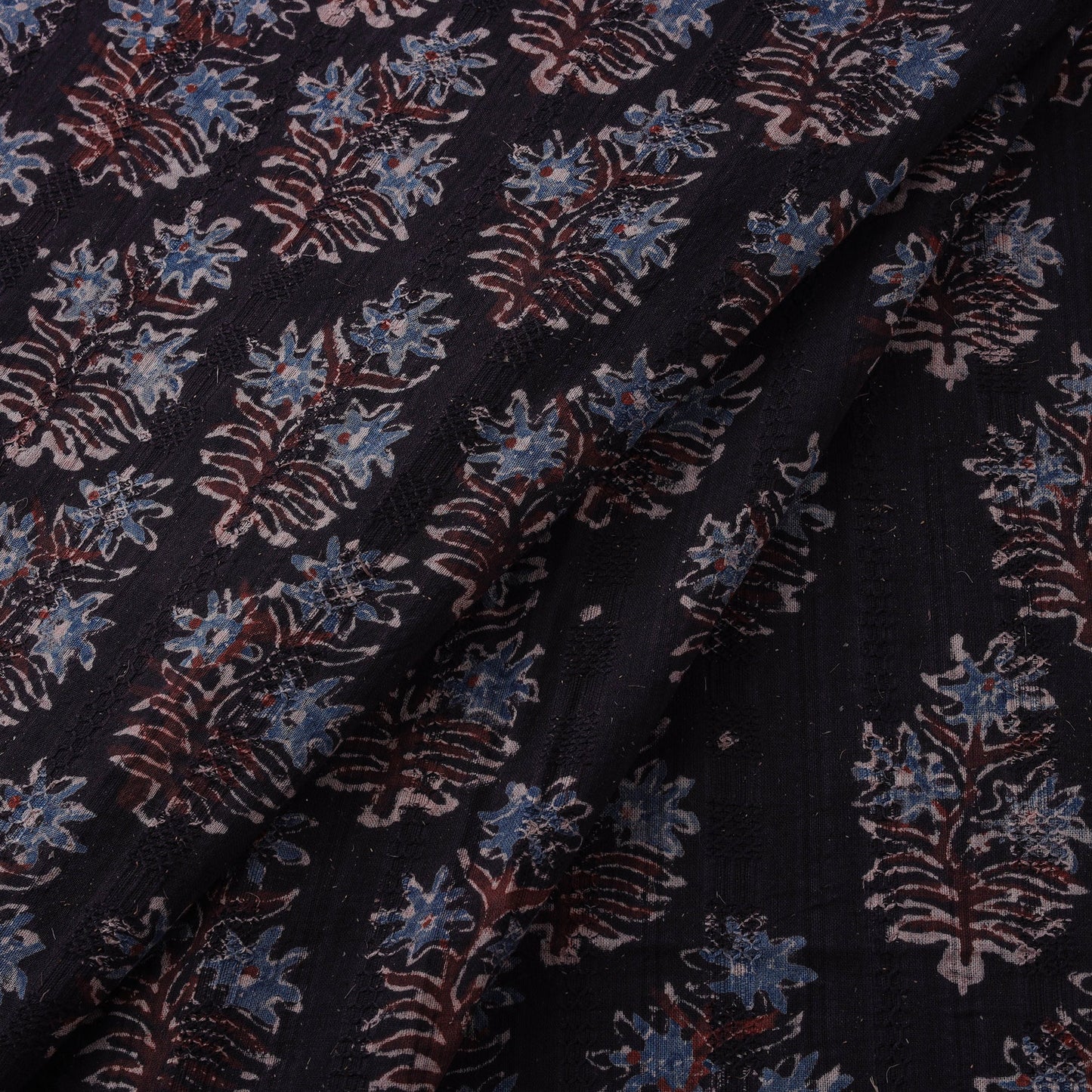 Hakoba natural dyed cotton hand fabric 26 - handcrafted
