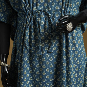 Hand akola long kaftan with tie-up waist 10 - handcrafted