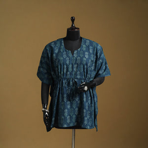 Hand akola short kaftan with tie-up waist 25 - handcrafted