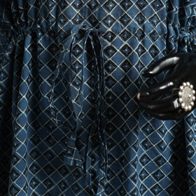 Hand akola short kaftan with tie-up waist 30 - handcrafted