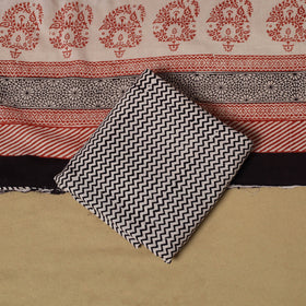 Black - hand bagh natural dyed cotton 3pc unstitched dress