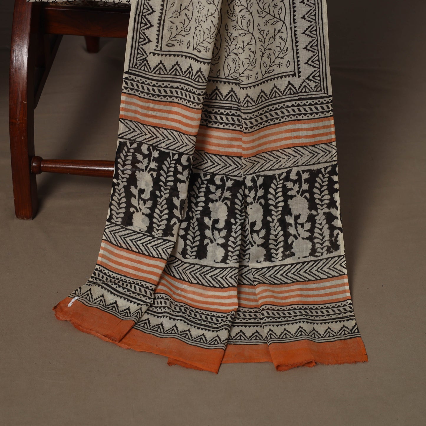 Hand batik cotton 3pc unstitched dress material 46