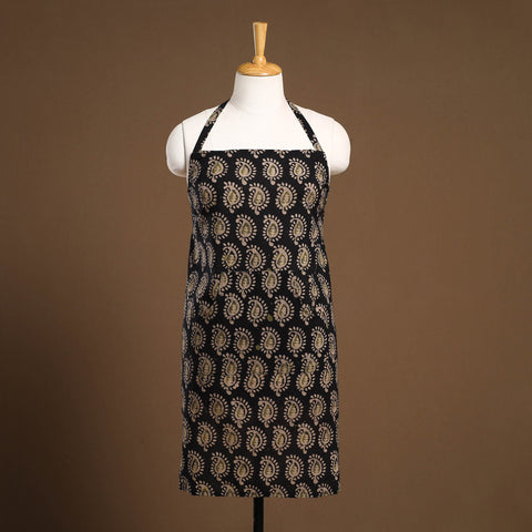 Hand Batik Print Cotton Apron with Pocket 11