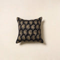 Black - hand batik cotton cushion cover 107 - handcrafted