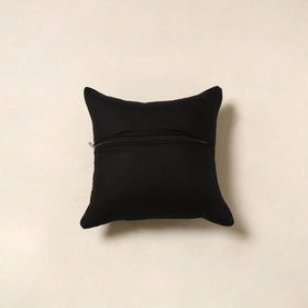 Black - hand batik cotton cushion cover 107 - handcrafted