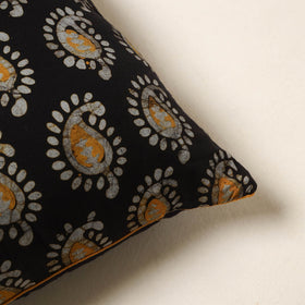 Black - hand batik cotton cushion cover 66 - handcrafted