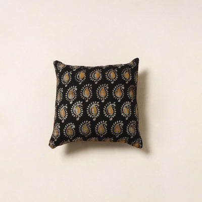 Black - hand batik cotton cushion cover 66 - handcrafted