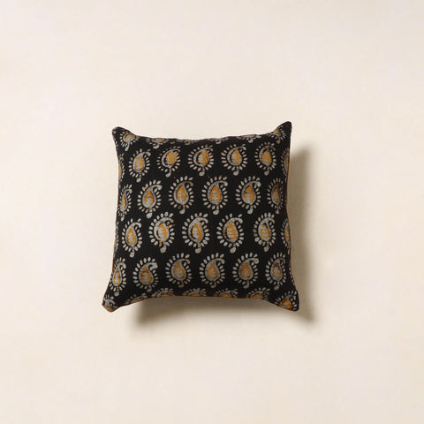 Black - hand batik cotton cushion cover 66 - handcrafted