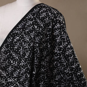 Black - hand batik cotton fabric 01 - handcrafted