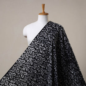 Black Hand Batik Print Cotton Fabric