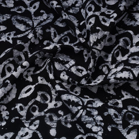 Black Hand Batik Print Cotton Fabric