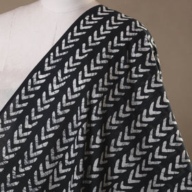 Black - hand batik cotton fabric 12 - handcrafted