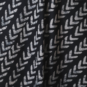 Black - hand batik cotton fabric 12 - handcrafted