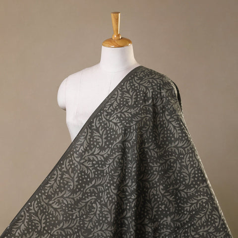 Black - hand batik cotton fabric 13 - handcrafted