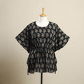 Buy Black Hand Batik Print Cotton Kaftan