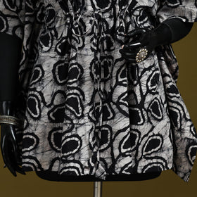 Hand batik cotton short kaftan 28 - handcrafted