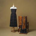 Hand batik cotton 3pc unstitched dress material 02
