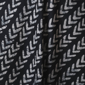 Black - hand batik cotton fabric 12 - handcrafted
