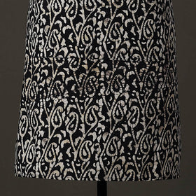 Black Hand Batik Printed Cotton Apron with Pocket 