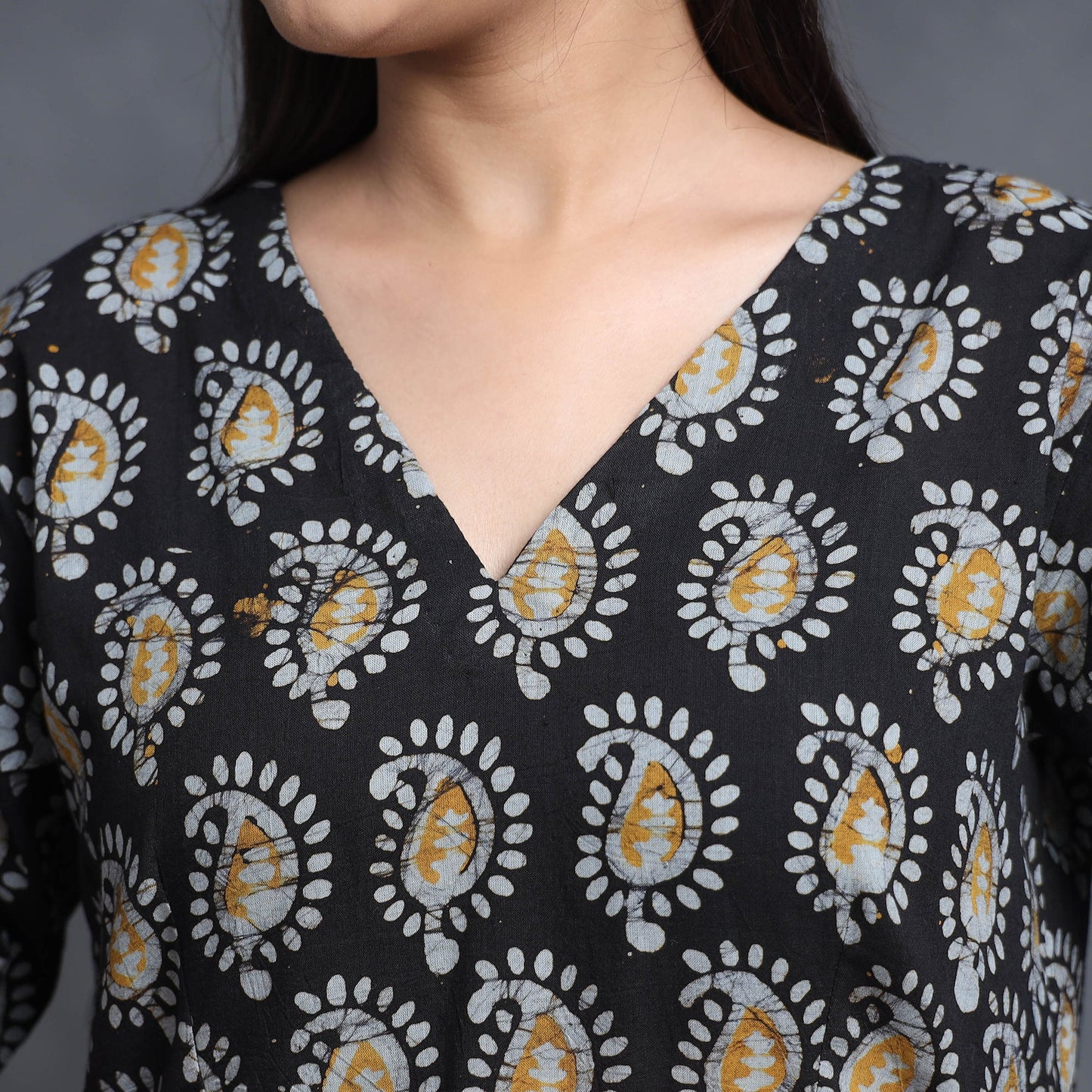 Buy Hand Batik Printed Cotton Flared Gher Dress Online l iTokri.com