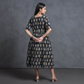 Buy Hand Batik Printed Cotton Flared Gher Dress Online l iTokri.com