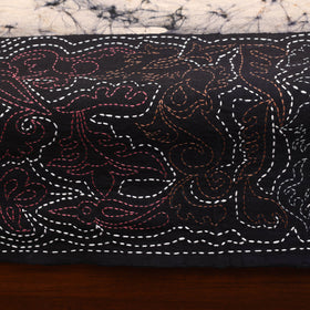 Buy Hand Batik Printed Cotton Kantha Work Bedsheet