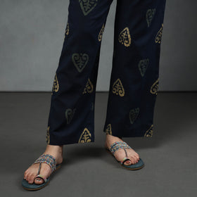 Hand Batik Printed Cotton Kurta with Palazzo & Dupatta Set 