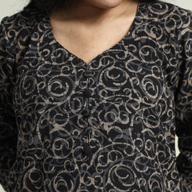 Batik Kurta with Palazzo & Dupatta Set