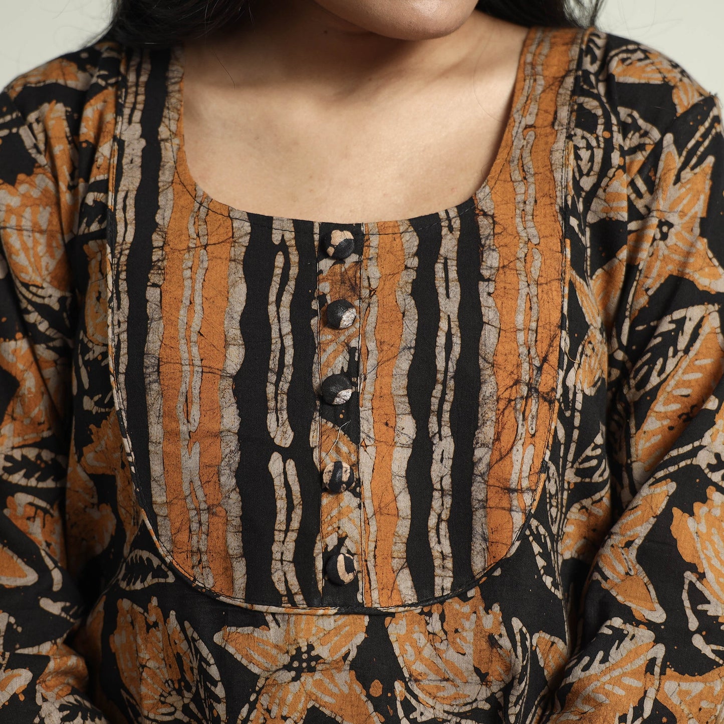 Batik Kurta with Palazzo & Dupatta Set
