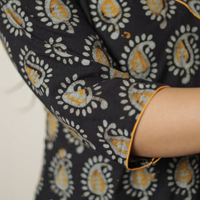  Hand Batik Printed Cotton A-Line Kurta for Women