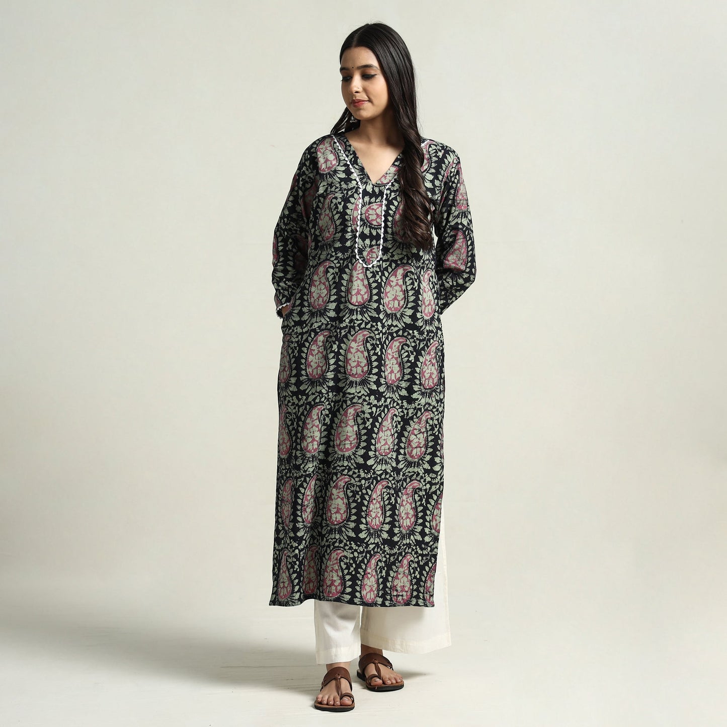 Hand Batik Printed Kurta