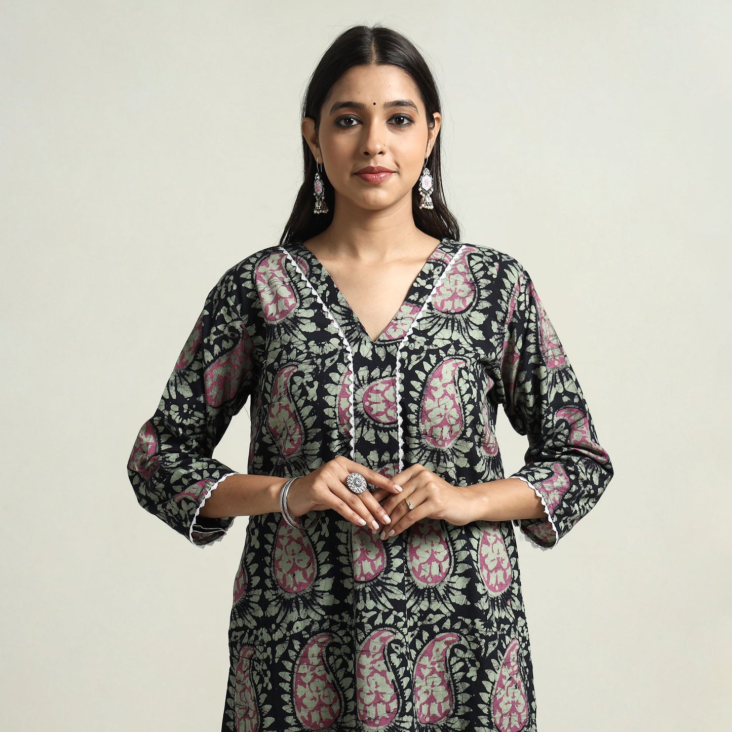 Hand Batik Printed Kurta