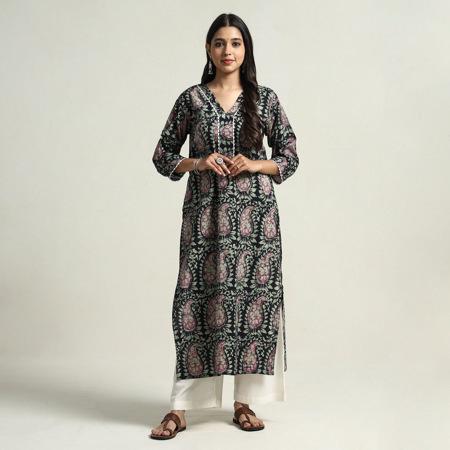 Hand Batik Printed Kurta