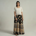 Buy Hand Batik Printed Running Stitch Cotton Long Skirt 84 Online l iTokri.com