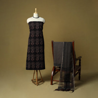 Hand block bagh print cotton 3pc unstitched dress material