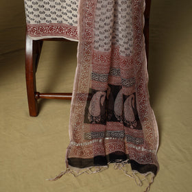 Hand block bagh print cotton 3pc unstitched dress material