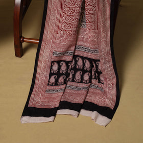 Black - hand bagh natural dyed cotton 3pc unstitched dress